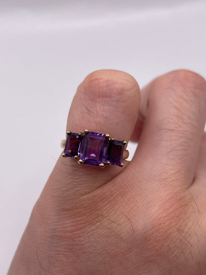 9ct gold amethyst ring