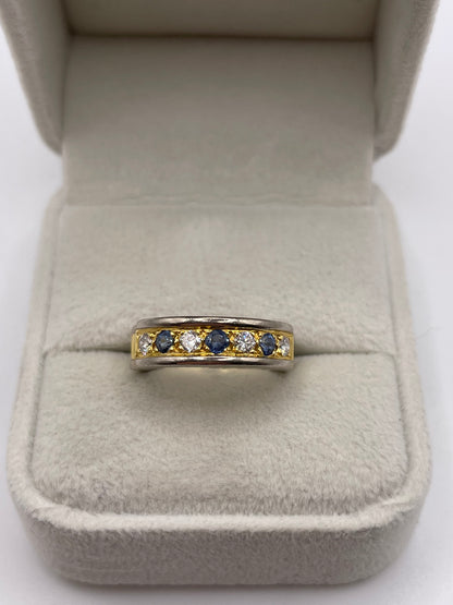 18ct gold sapphire and diamond ring