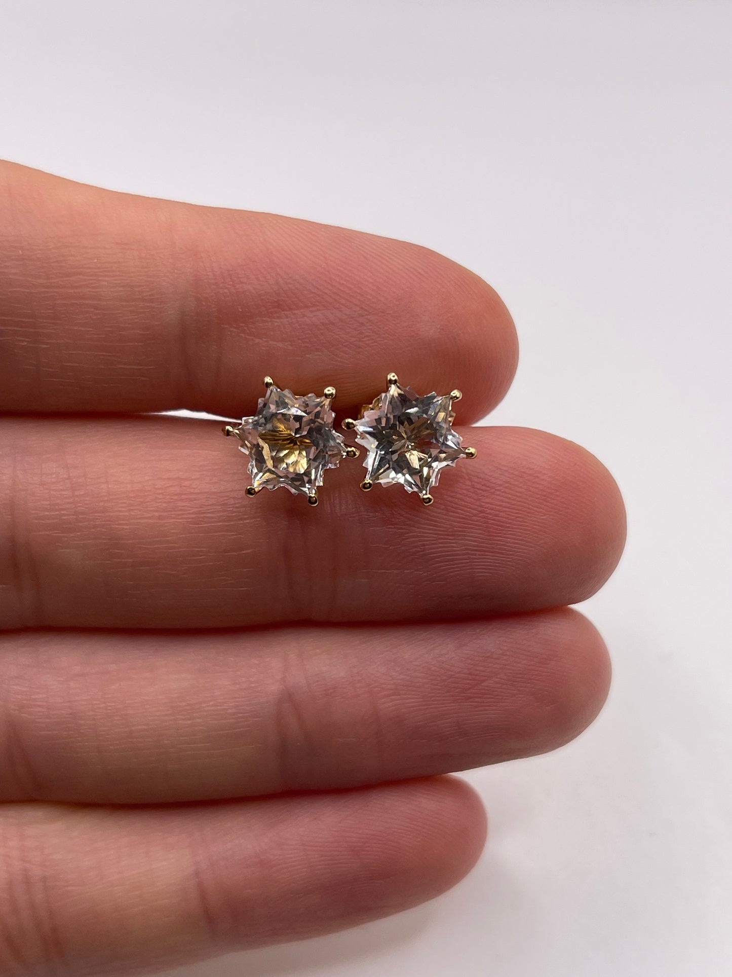9ct gold topaz earrings