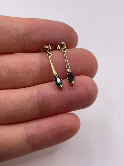 9ct gold sapphire earrings