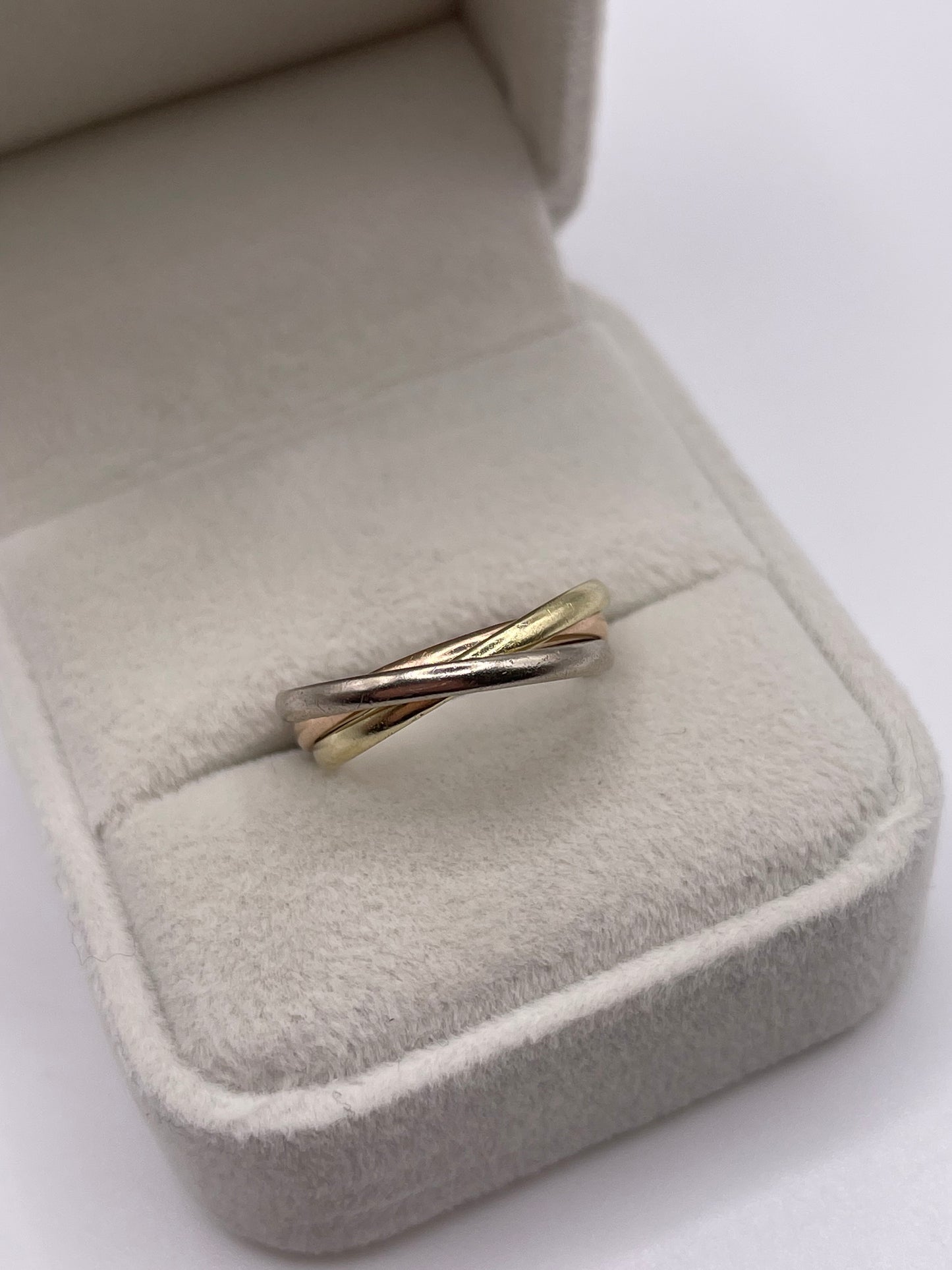 14ct gold tri gold ring