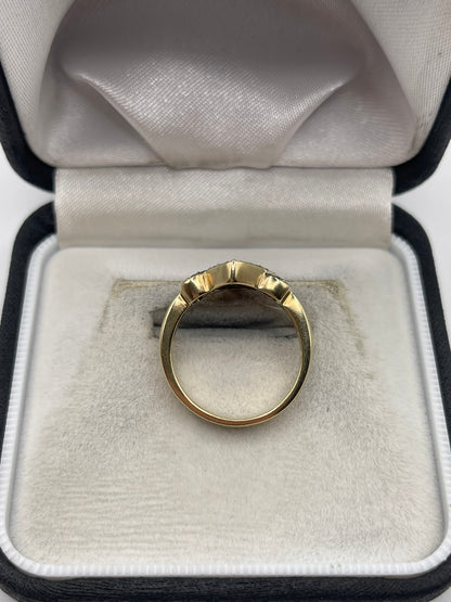 9ct gold ruby and diamond ring