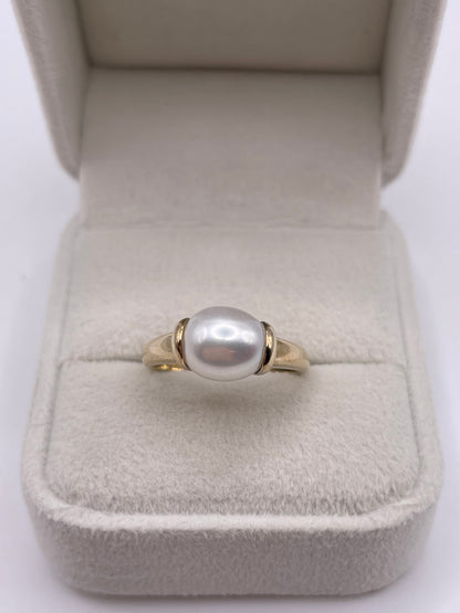 9ct gold pearl ring