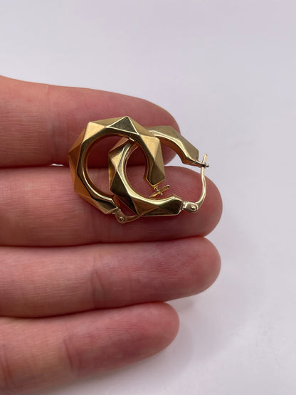 9ct gold creole earrings