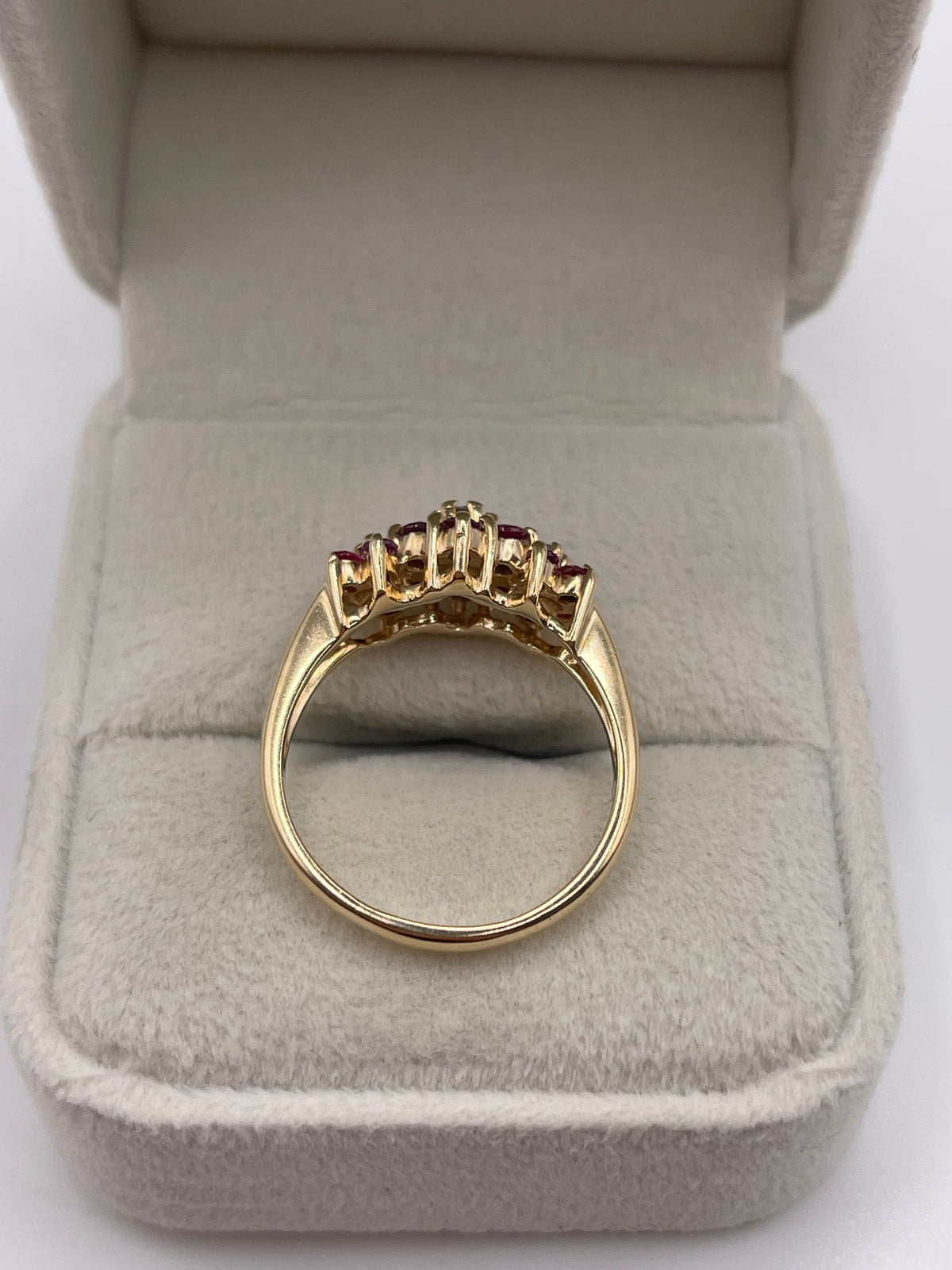 14ct gold ruby and diamond ring