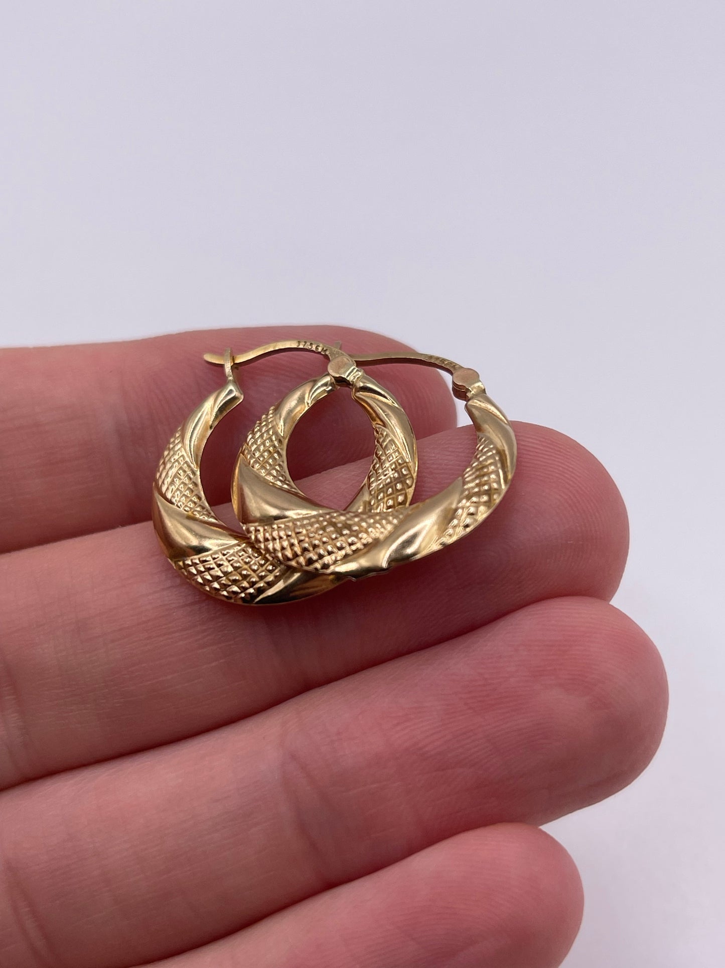 9ct gold creole earrings