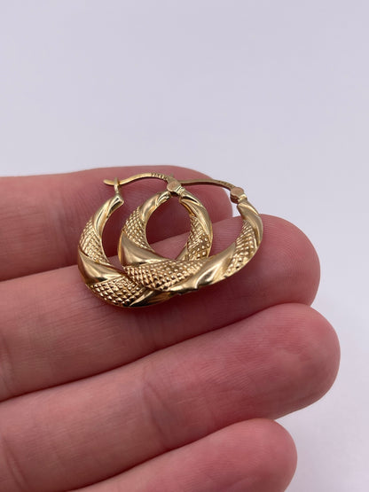 9ct gold creole earrings
