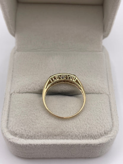 9ct gold amethyst and diamond ring