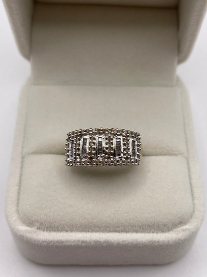9ct gold diamond cluster ring