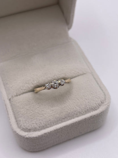 9ct gold 25 point diamond ring
