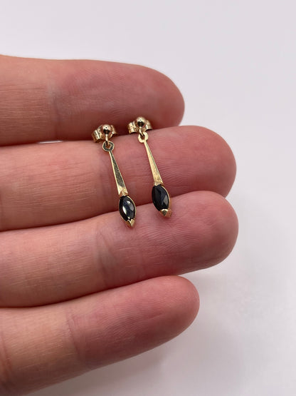 9ct gold sapphire earrings