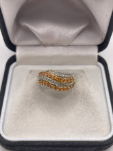 Load image into Gallery viewer, 9ct gold citrine and diamond ring
