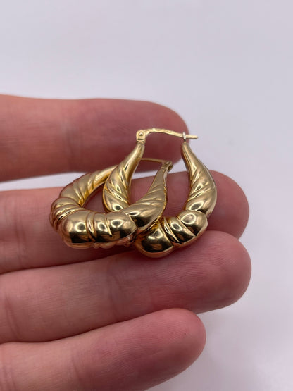 9ct gold creole earrings