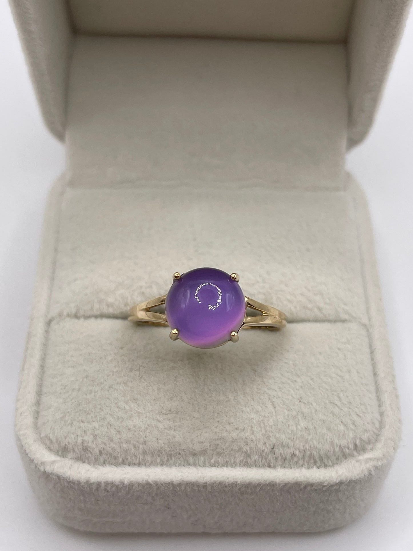 9ct gold stone set ring