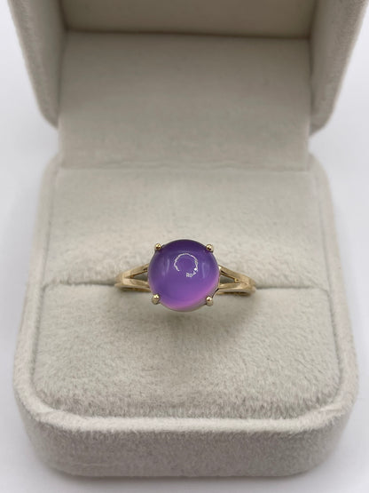 9ct gold stone set ring