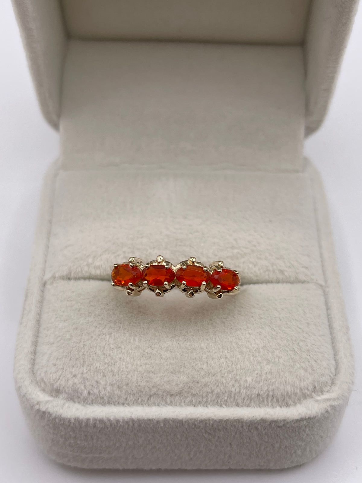 9ct gold fire opal ring