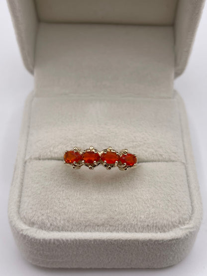 9ct gold fire opal ring