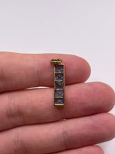 Load image into Gallery viewer, 9ct gold blue topaz pendant
