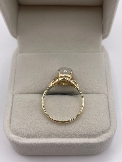 9ct gold man in the moon moonstone ring