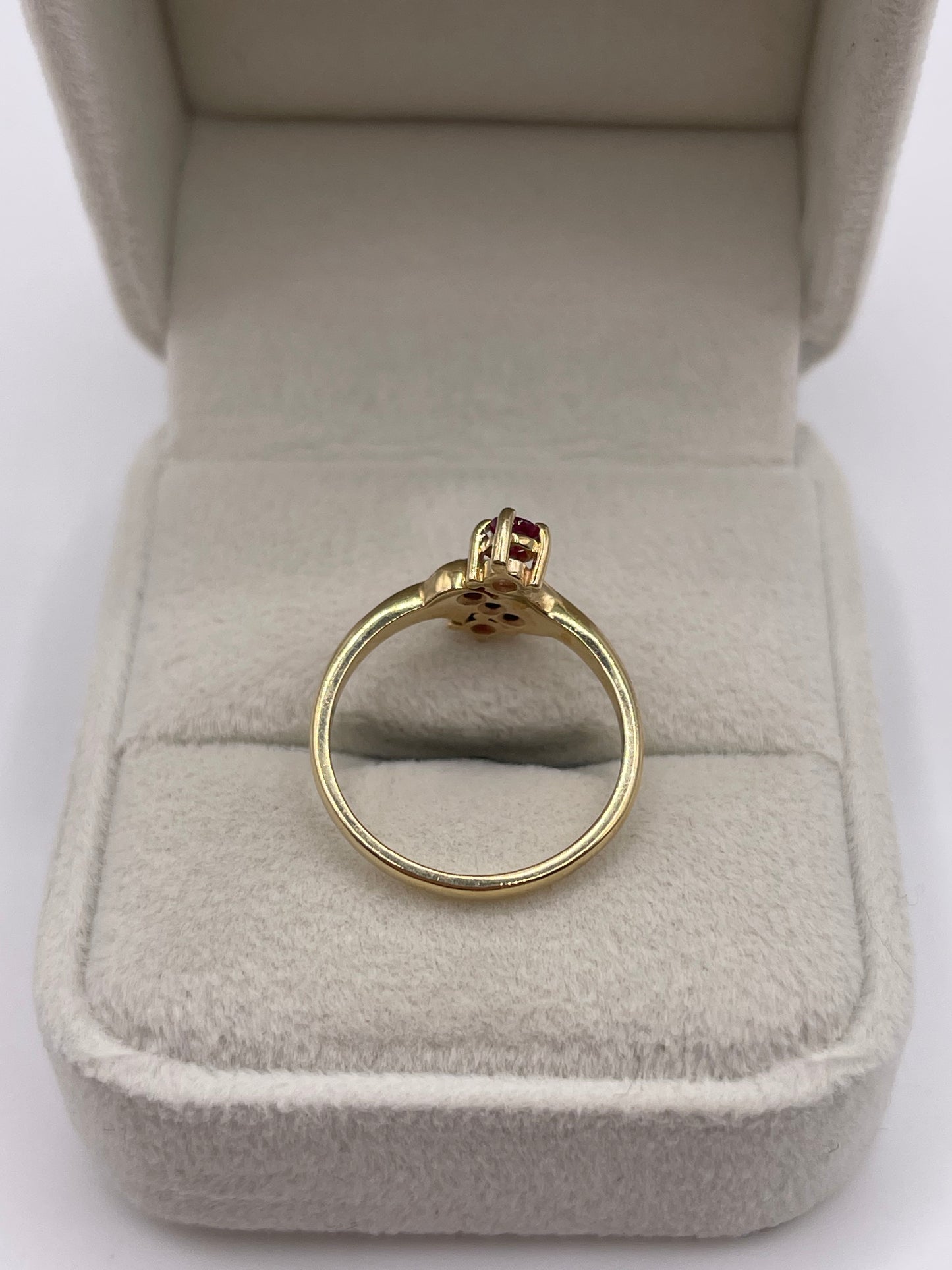 9ct gold ruby and diamond ring