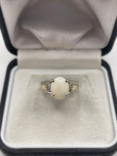 Load image into Gallery viewer, 9ct gold opal and diamond ring

