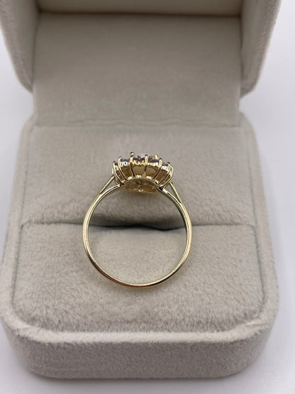 9ct gold opal and tanzanite ring