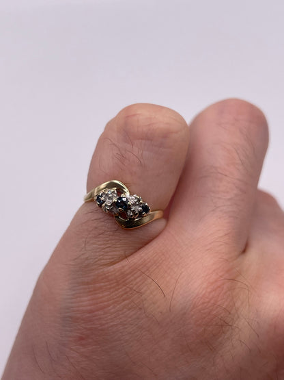 9ct gold sapphire and diamond ring