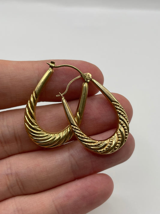 9ct gold creole earrings