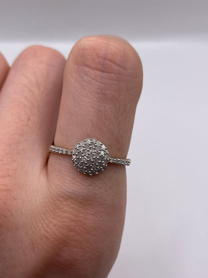 9ct gold diamond cluster ring