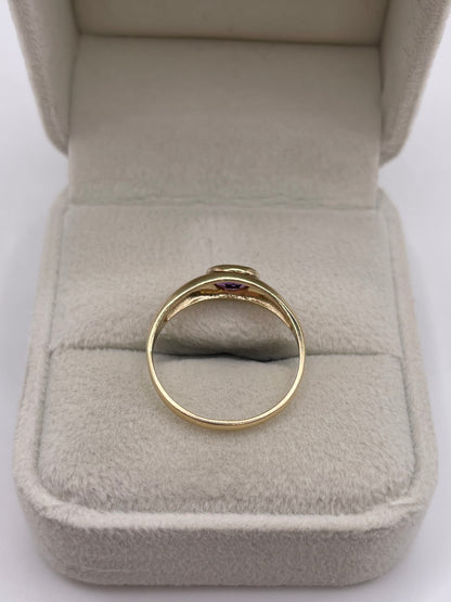 9ct gold amethyst ring
