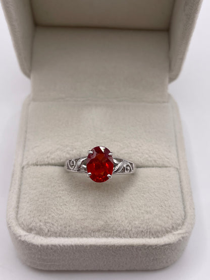 9ct white gold fancy sapphire ring
