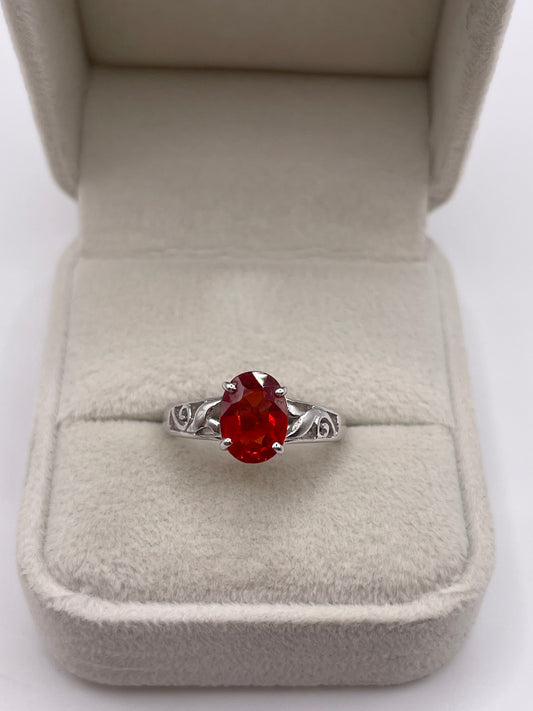 9ct white gold fancy sapphire ring