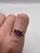 Load image into Gallery viewer, 9ct gold amethyst and diamond ring
