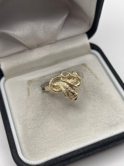 9ct gold snake ring