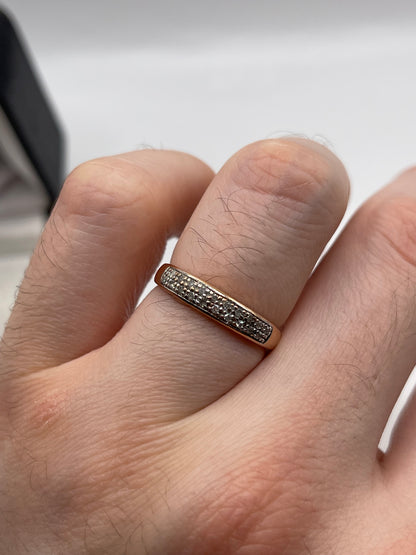 9ct rose gold diamond ring