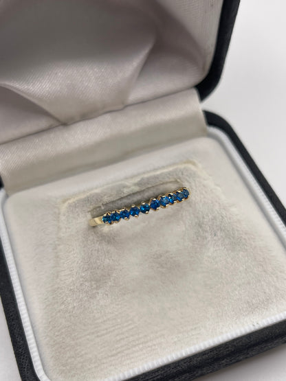9ct gold blue apatite ring