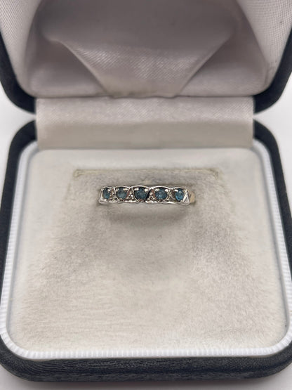9ct gold topaz and diamond ring