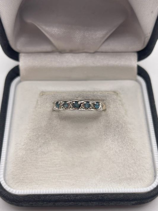 9ct gold topaz and diamond ring