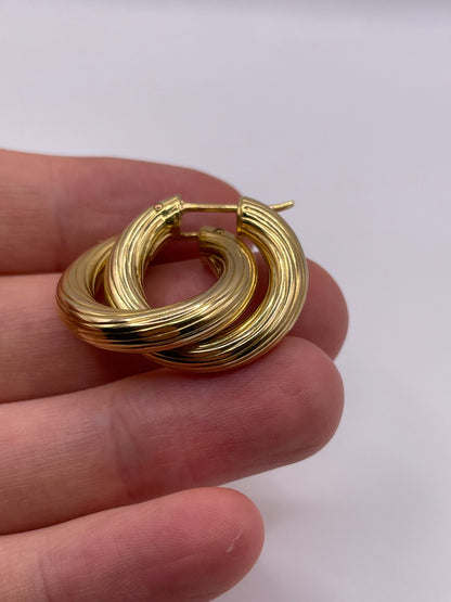 9ct gold creole earrings