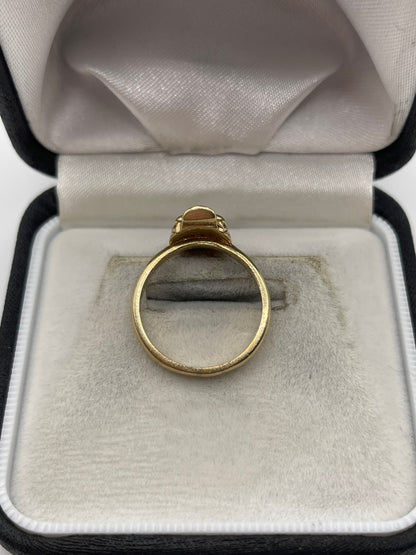 9ct gold skull ring