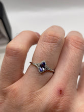 Load image into Gallery viewer, 9ct white gold tanzanite and diamond ring
