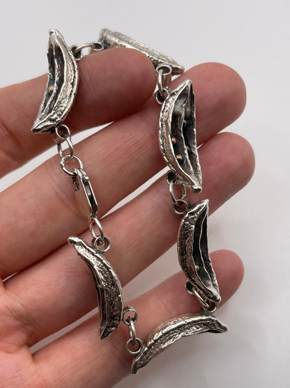 Unusual silver bracelet