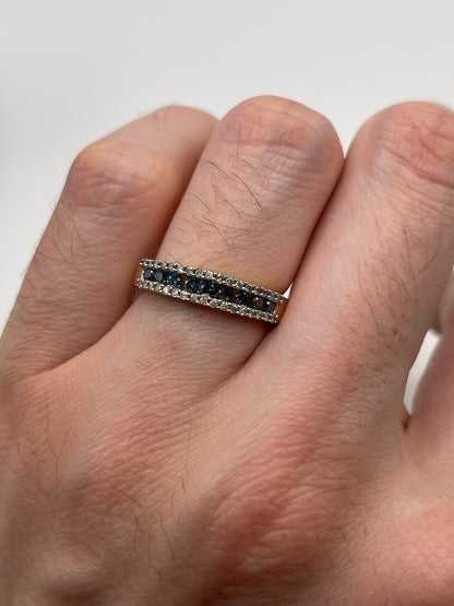 9ct gold diamond cluster ring