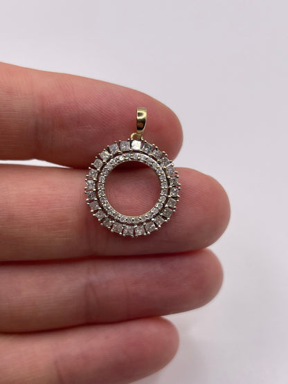 9ct gold diamond pendant