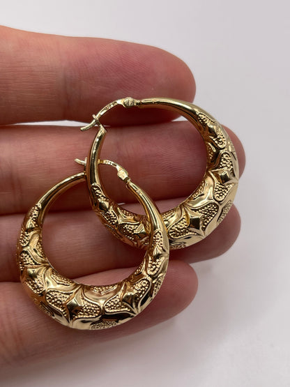 9ct gold creole earrings