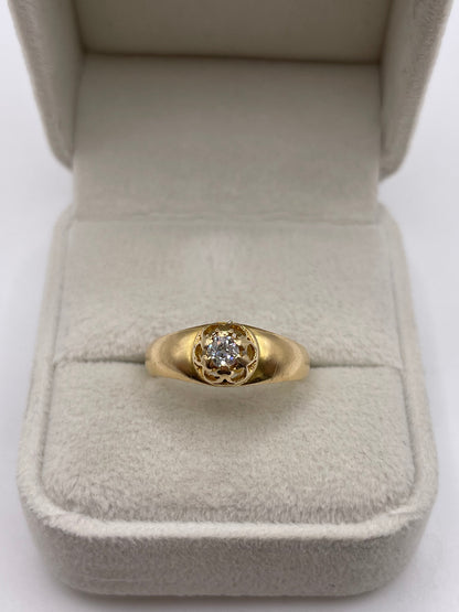 Antique 18ct gold old cut diamond ring