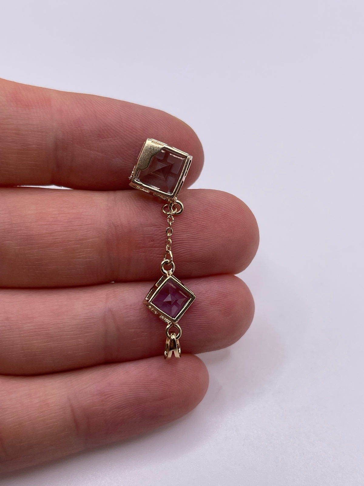 9ct gold amethyst pendant