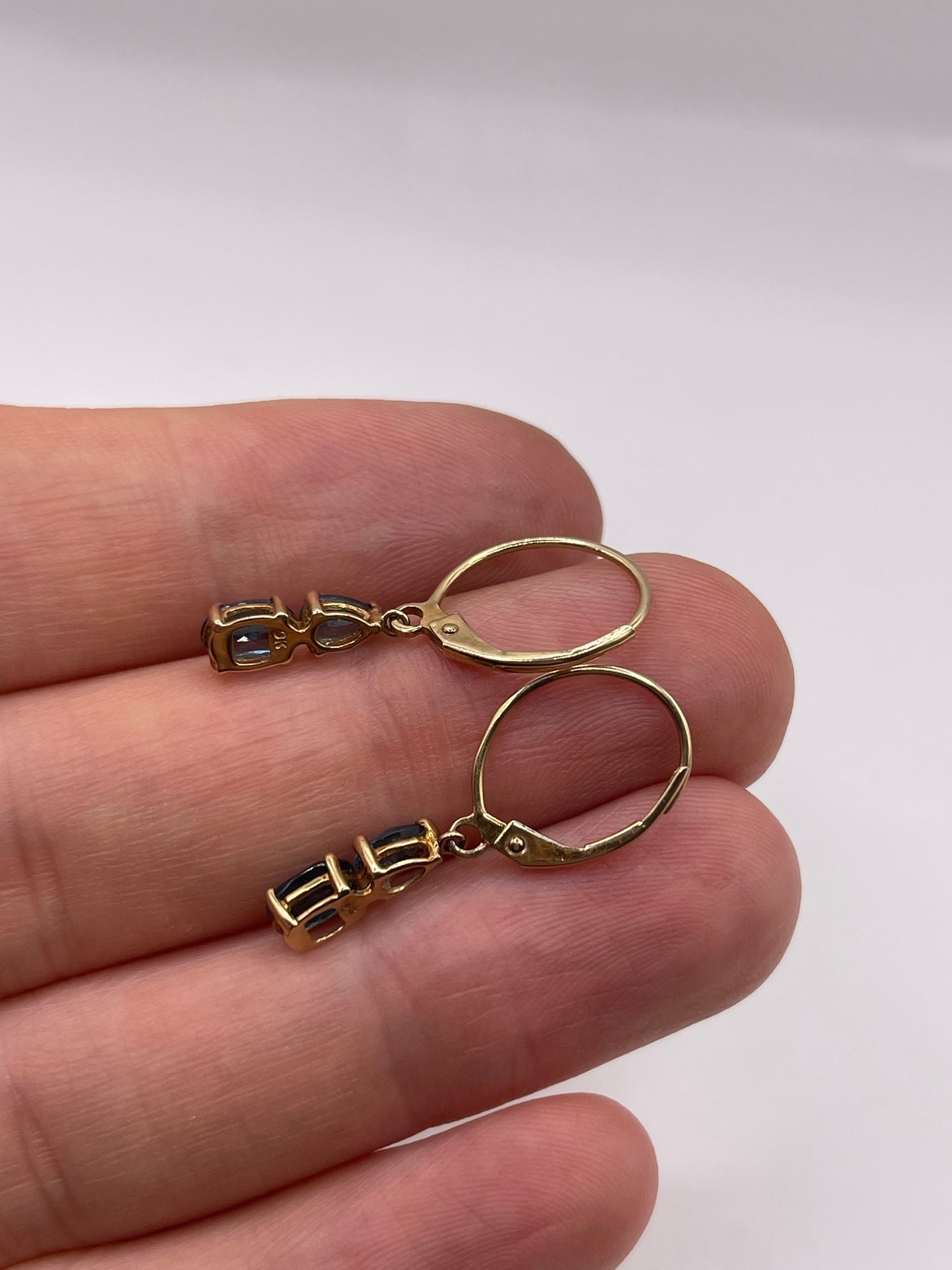 9ct gold topaz earrings