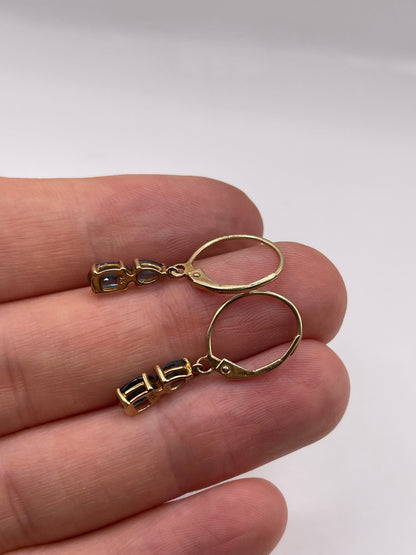 9ct gold topaz earrings