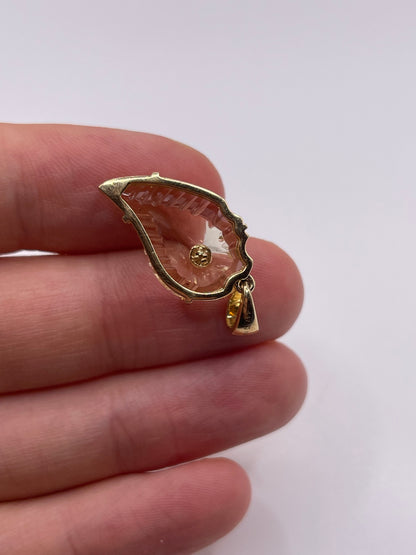 Glenn Lehrer 9ct gold quartz pendant